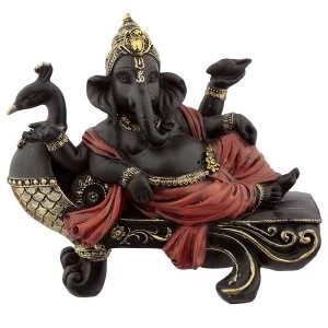 Image of Peacock Bench Decorative Ganesh Figurines
