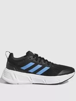 Image of adidas Questar Trainers - Black/Blue, Size 3.5, Women