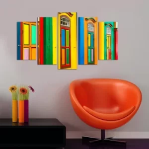 Image of 5M-45 Multicolor Decorative MDF Painting (5 Pieces)