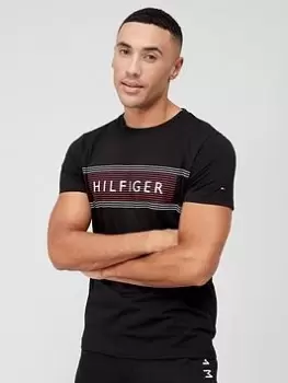 Image of Tommy Hilfiger Chest Logo T-Shirt - Black, Size XL, Men