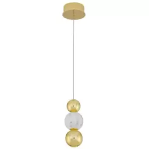 Image of Merano - Gananoque Integrated LED Pendant Ceiling Light Gold Aluminium LED 6W 230V 322Lm 3200K