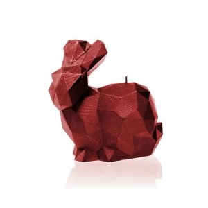Image of Red Metallic Large Rabbit Candle