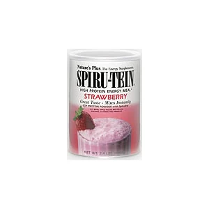 Image of Natures Plus Strawberry Spiru Tein Shake 544g