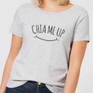 Image of Chia Me Up Womens T-Shirt - Grey - 4XL