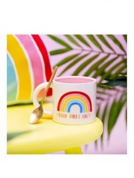 Image of Sass & Belle Chasing Rainbows Good Vibes Only Mug