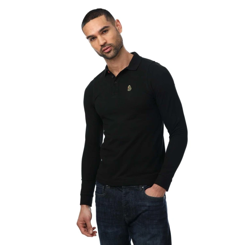 Image of Luke 1977 Williams Long Sleeve Polo Shirt - Black S