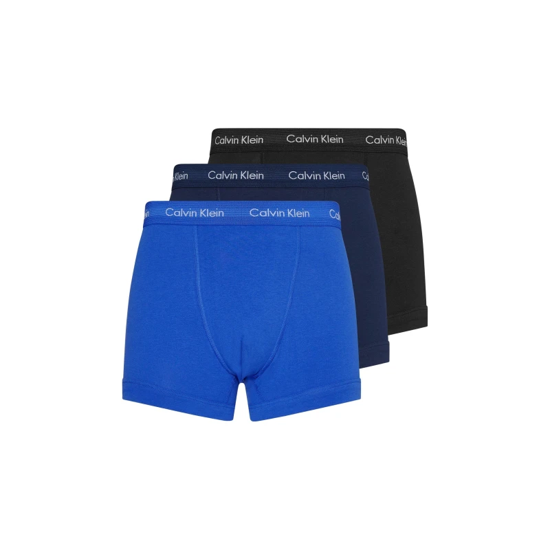 Image of Calvin Klein (S) Calvin Klein 3 Pack Mens Boxer Trunks Cotton Stretch Underwear