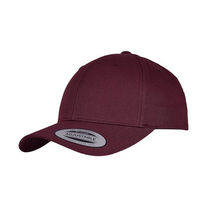 Image of Yupoong Mens Flexfit Classic Curved Snapback Cap in Maroon Maroon Male One Size