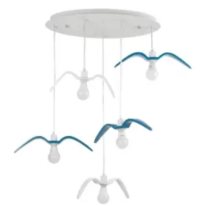 Image of Onli Emily 6 Light Cluster Pendant Ceiling Light, Amethyst