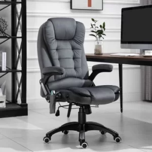 Image of Alberto Velvet Executive Chair with Heating and Massage Function, Grey