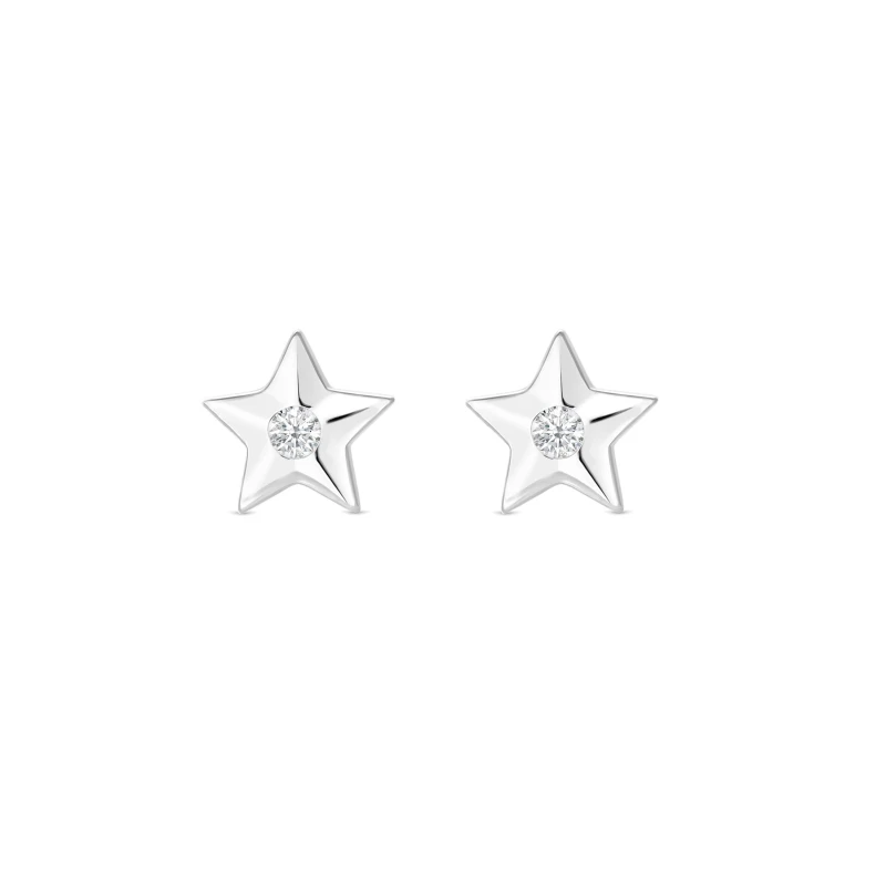 Image of Simply Silver Recycled Sterling Silver 925 Mini Star Studs Stud Earrings One Size Silver 87926511000