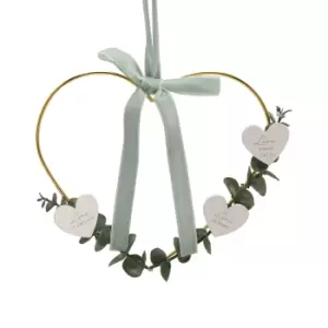 Image of Love Story 'Love Is Patient' Heart Wreath