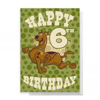 Image of Scooby Doo 6th Birthday Greetings Card - Large Card