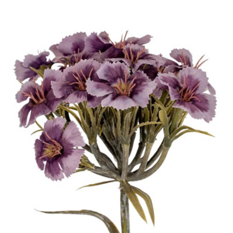 Image of Hill Interiors Dianthus Artificial Flower Spray Purple (One Size)