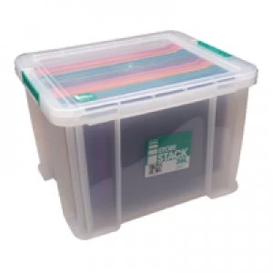 Image of StoreStack 36 Litre Clear W480xD380xH320mm Storage Box RB90124