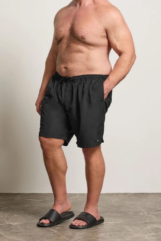 Image of BadRhino BadRhino Men Elasticated Swim Shorts in Black Size: X-Large Black XL Male 5063110324621