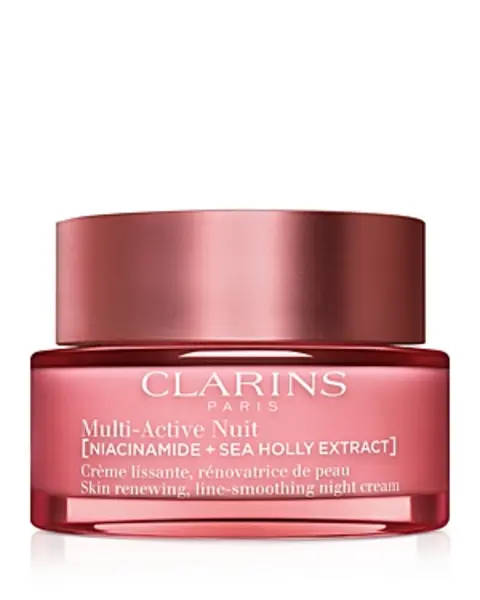 Image of Clarins Multi-Active Night Moisturizer for Lines, Pores, Glow with Niacinamide - Dry Skin 1.7 oz.