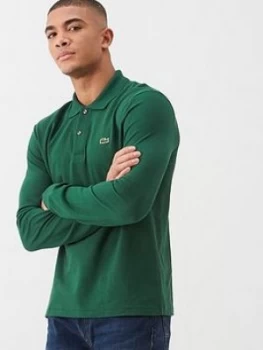 Image of Lacoste Sportswear Classic Long Sleeve Pique Polo Shirt - Green