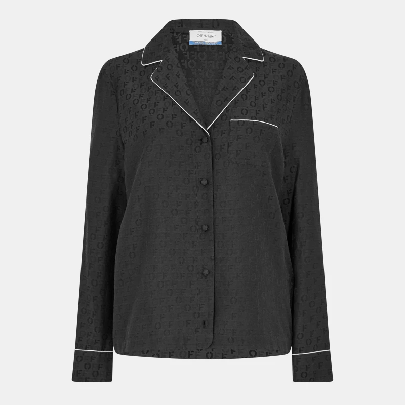 Image of Off White Womens Long Sleeve Relaxed Fit T-Shirt Black female 4 (3XS)