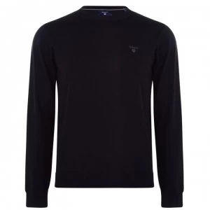 Image of Gant Cotton Crew Neck Jumper - Navy 405