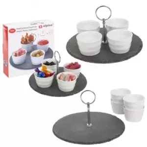 Image of Alpina. - Slate Snack Tray 5pc [993232]