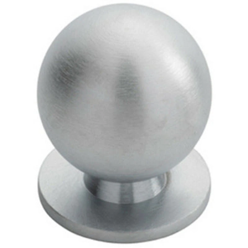 Image of Loops Solid Ball Cupboard Door Knob 30mm Diameter Satin Chrome Cabinet Handle Multi unisex