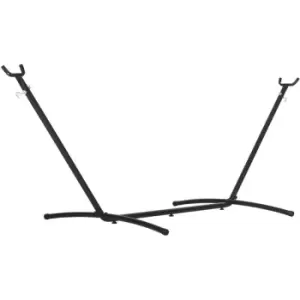 Image of 2.86m Metal Hammock Stand Frame Replacement Garden Outdoor Patio - Black - Outsunny