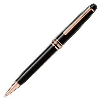 Image of Mont Blanc - Meisterstuck Rose Gold-coated Classique Ballpoint Pen - Ballpoint Pens - Black