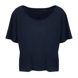 Image of Ecologie Womens/Laides Daintree EcoViscose Cropped T-Shirt (XS) (Navy)