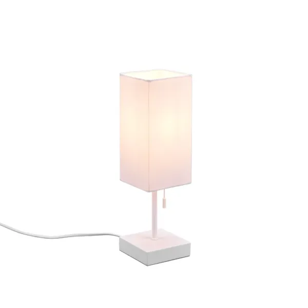 Image of Ole Modern Table Lamp with Shade White Matt, USB Connection, Wiz Connected