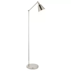 Image of Brescia Task Floor Lamp, Bright Nickel Plate