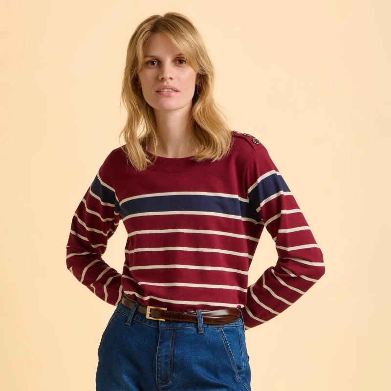 Image of Brakeburn Classic Bella Crew Sweatshirt Burgundy female UK 08