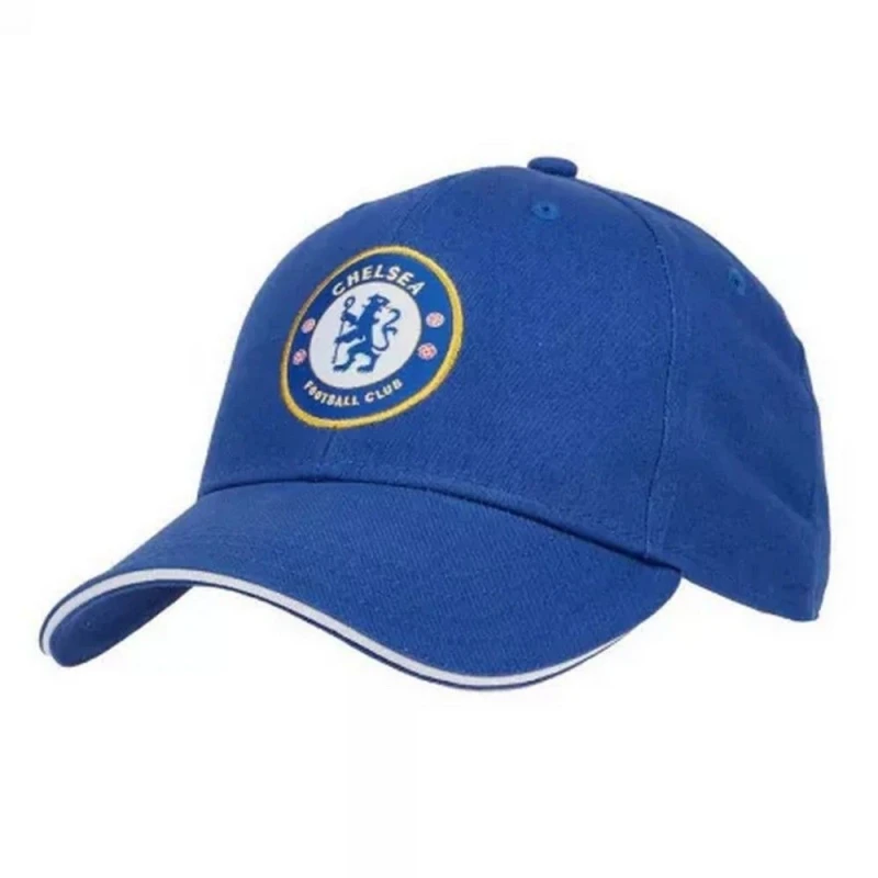 Image of Chelsea FC Womens Crest Sandwich Peak Baseball Cap in Blue Blue Female One Size
