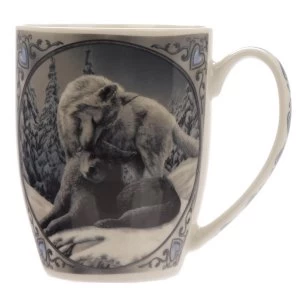 Image of Snow Kisses Wolf Design Lisa Parker New Bone China Mug