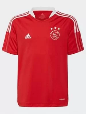 Image of adidas Ajax Amsterdam Tiro Training Jersey, Red, Size 7-8 Years