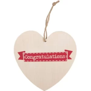 Image of Congratulations Hanging Heart Sign