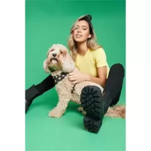 Image of I Saw It First Black Smiley Face Dog Harness - Black