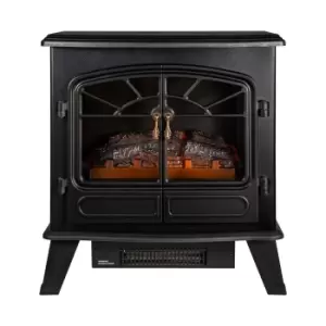 Image of Russell Hobbs RHEFSTV2003B 1.85kW Black Electric Double Door Stove Fire