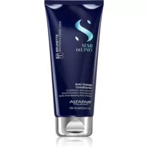 Image of Alfaparf Milano Semi di Lino Brunette Toning Conditioner neutralising brass tones 200ml
