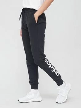 Image of adidas Essentials Linear Fleece Pant - Black, Size 2Xs, Women