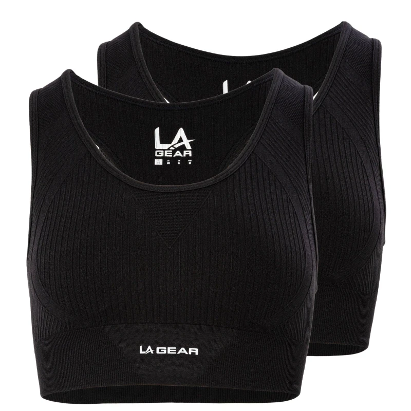 Image of LA Gear Seamless Crop 2 Pack - Black 8