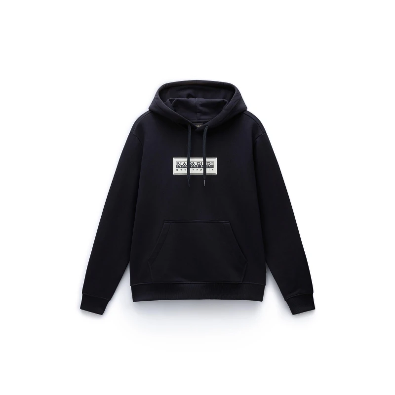 Image of Napapijri Balis Large Logo Pullover Hoody Black male