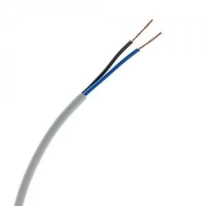 Image of Zexum 0.75mm 2 Core PVC Flex Cable White Round 2182Y - 50 Meter