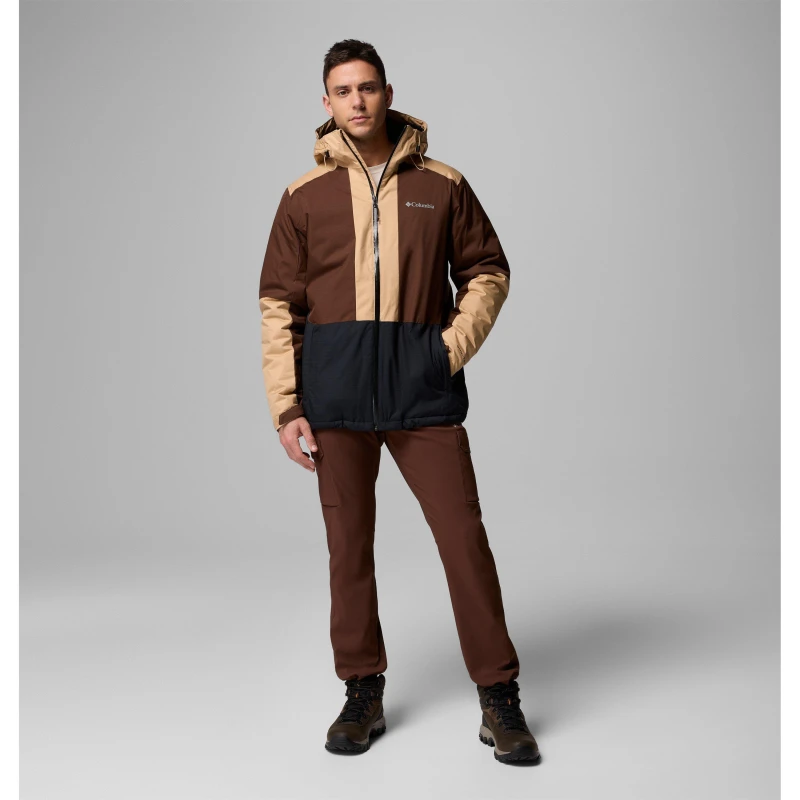 Image of Columbia Mens Point Park Waterproof Thermal-Reflective Insulated Puffer Jacket Tobacco male Small