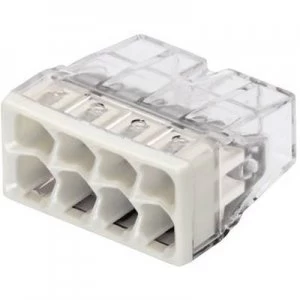 Image of Screw terminal rigid: 0.5-2.5 mm² Number of pins: 8 WAGO 50 pc(s) Transparent, Light grey