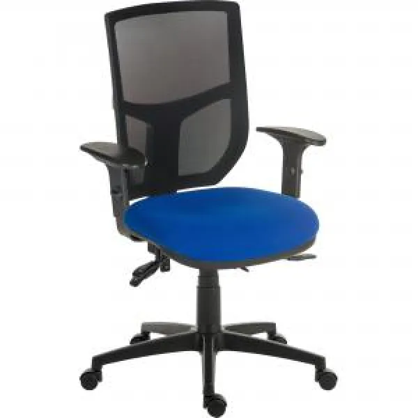Image of Ergo Comfort Mesh Back Ergonomic Operator Office Chair with Arms Blue - 9500MESH-BLU/0270