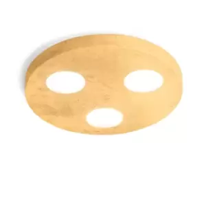 Image of Click Surface Mounted Ceiling Light - Leaf Gold Finish, 3x GX53
