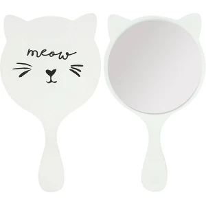 Image of White Cat Mini Handheld Mirror