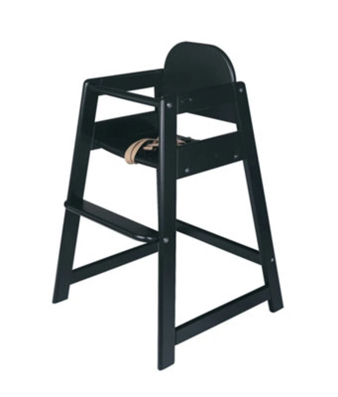 Image of Safetots Simply Stackable Wooden High Chair, Black, Highchair For Baby And Toddler, Stylish And Practical