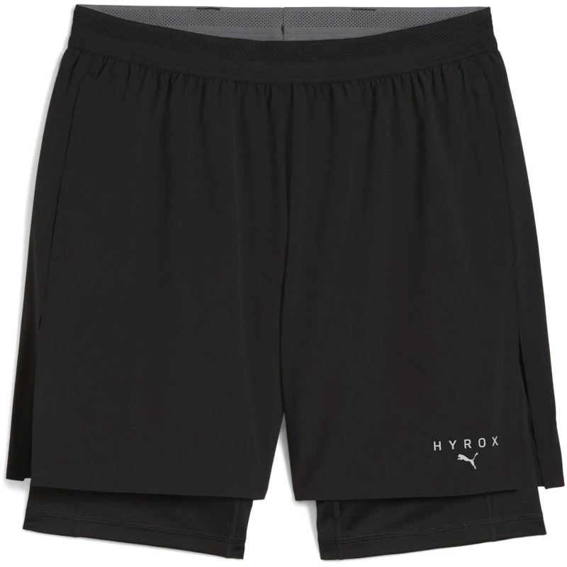 Image of Puma Mens Hyrox 2-in-1 Performance Gym Shorts Puma Black male S